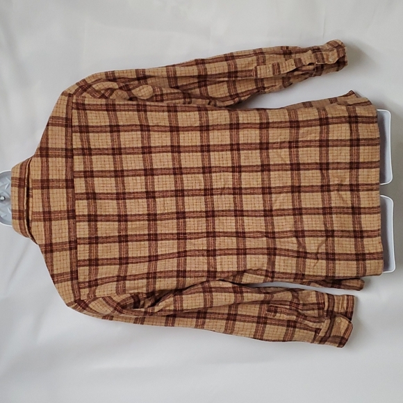 Vintafe Van Cort Flannel Wool Blend Plaid Button Front Shirt Jacket Shacket - Picture 4 of 6